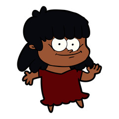 cartoon smiling woman