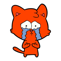 cat crying cartoon