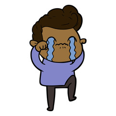 cartoon man crying