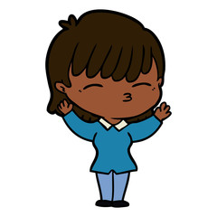 cartoon woman