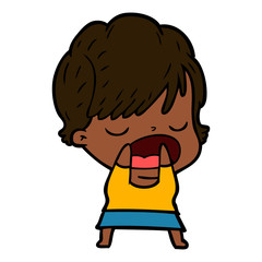 cartoon woman talking