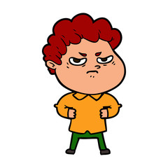 cartoon angry man