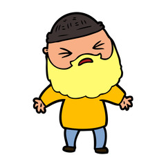 cartoon man with beard