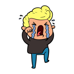 cartoon crying man