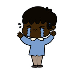 cartoon boy crying