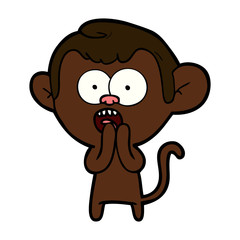 cartoon shocked monkey