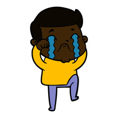cartoon man crying