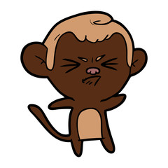 cartoon annoyed monkey