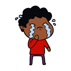 cartoon man crying