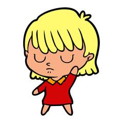 cartoon woman