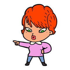 cartoon woman