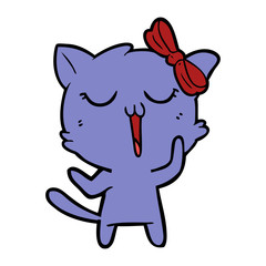 Obraz premium cartoon cat