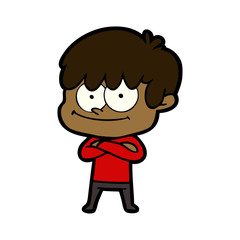 happy cartoon man