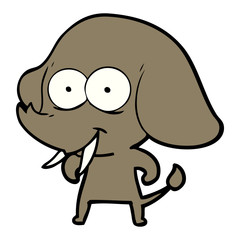 happy cartoon elephant