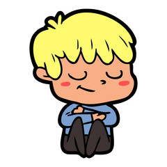 cartoon happy boy