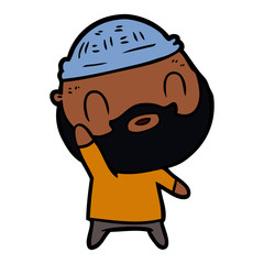 cartoon bearded man