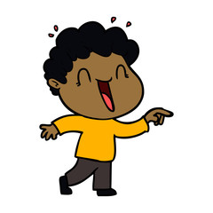 cartoon happy man