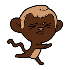 cartoon annoyed monkey