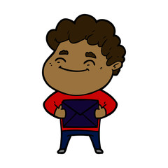 cartoon friendly man