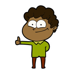 cartoon happy man