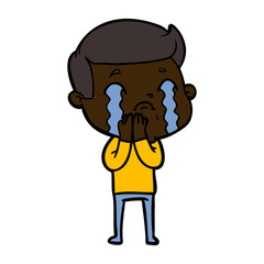 cartoon man crying