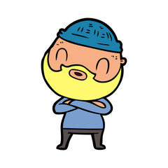 cartoon bearded man