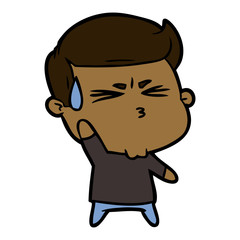 cartoon happy man running