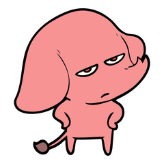 annoyed cartoon elephant