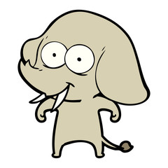 happy cartoon elephant