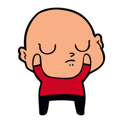 cartoon bald man