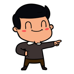 cartoon friendly man