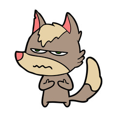 cartoon annoyed wolf