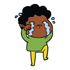 cartoon man crying