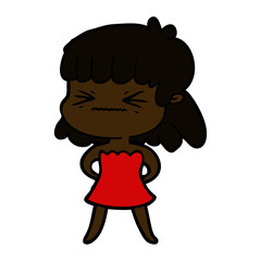 cartoon angry girl
