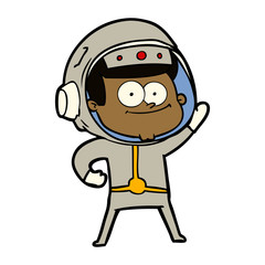 happy astronaut cartoon