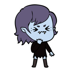 annoyed cartoon vampire girl