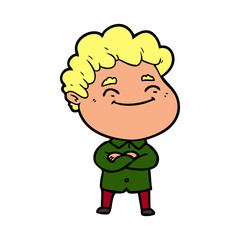 cartoon friendly man