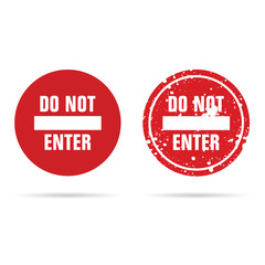 do not enter sign red illustration