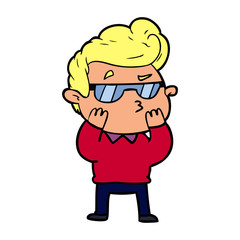 cartoon cool guy
