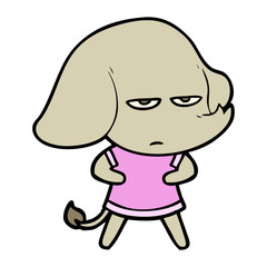annoyed cartoon elephant