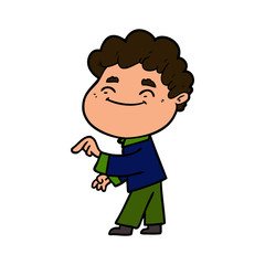 cartoon friendly man