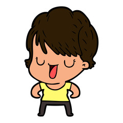 cartoon woman talking