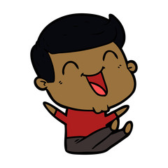 cartoon man laughing
