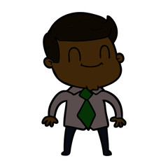 cartoon friendly man