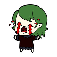cartoon crying vampire girl