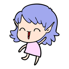 cartoon elf girl