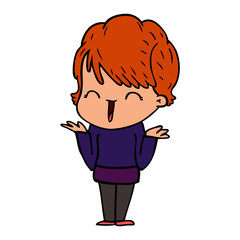 cartoon laughing woman