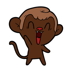 cartoon laughing monkey