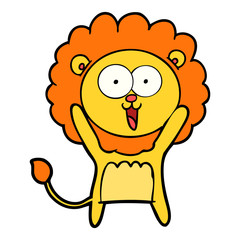 Obraz premium happy cartoon lion