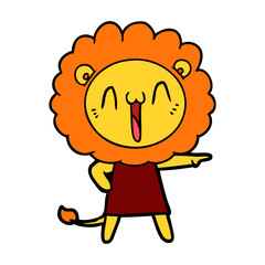 happy cartoon lion